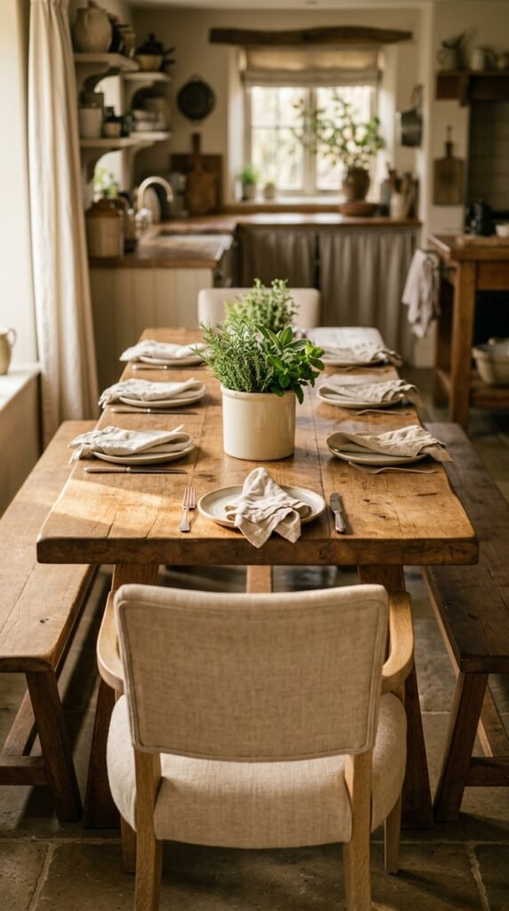 Farmhouse-Style Kitchen Table and Chairs