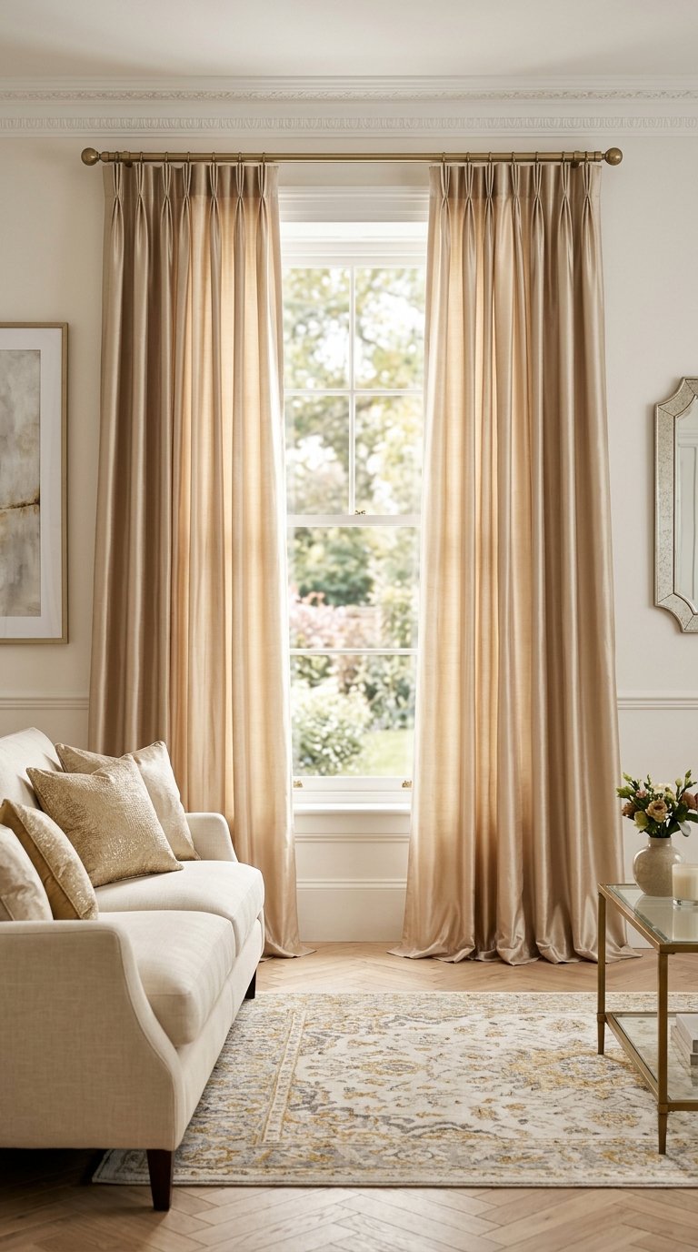 Floor-to-Ceiling Curtains in Luxe Fabric