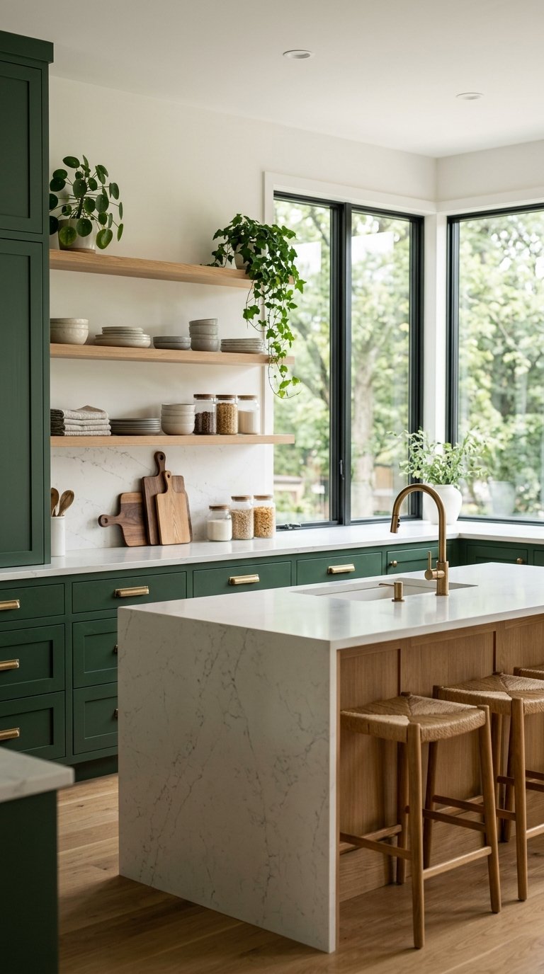 Forest Green Cabinets