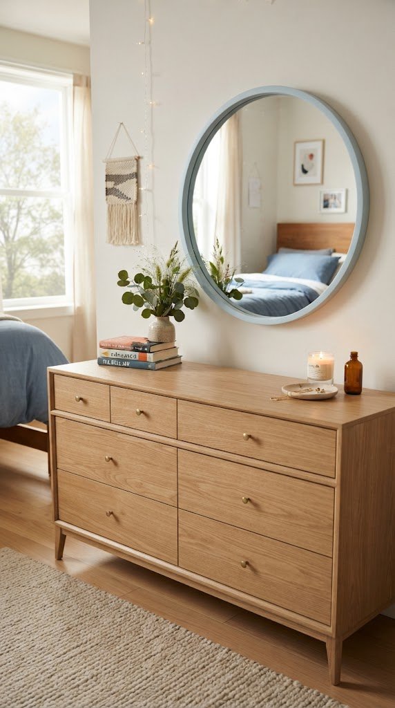 Frame a Pale Blue Mirror Above Your Dresser