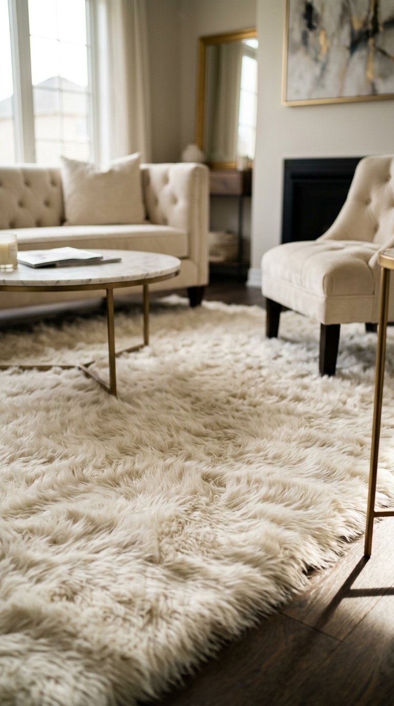Fur or Plush Area Rug