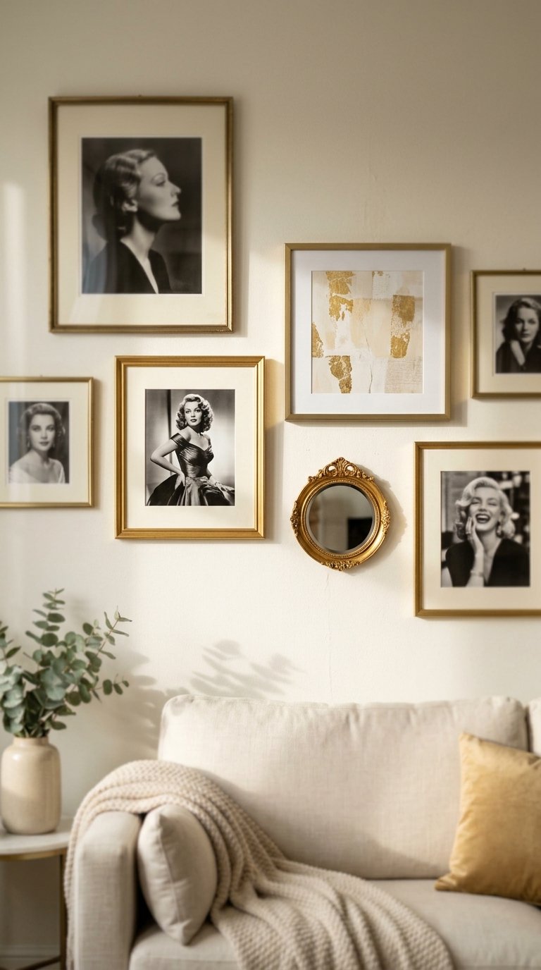 Gallery Wall With Metal Frames