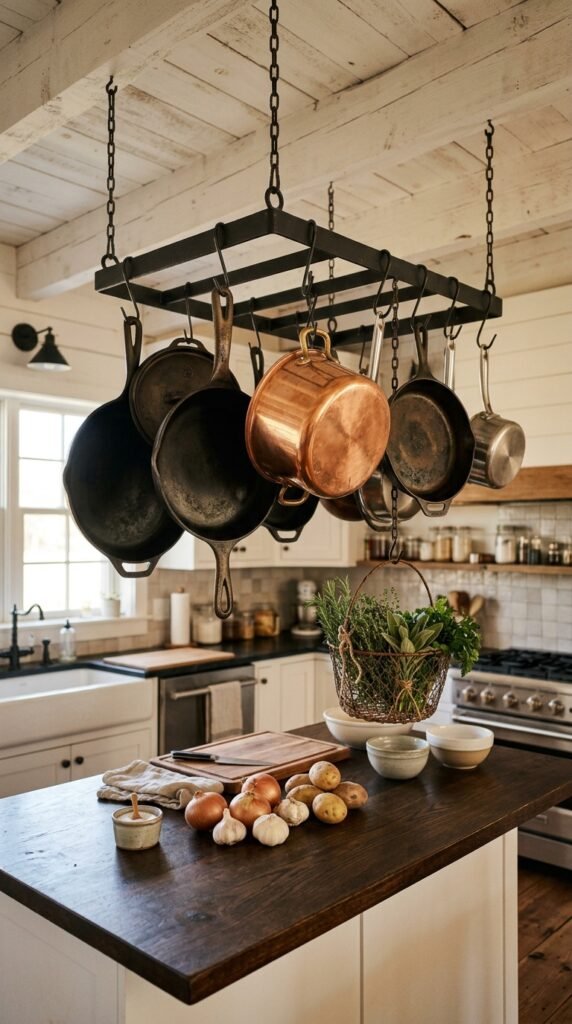 Hanging Storage Above the Island