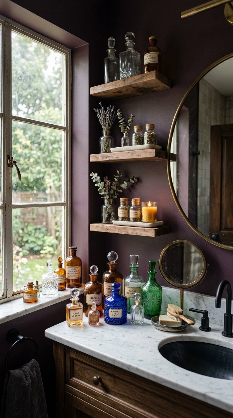 Incorporate Vintage Perfume Bottles and Glassware