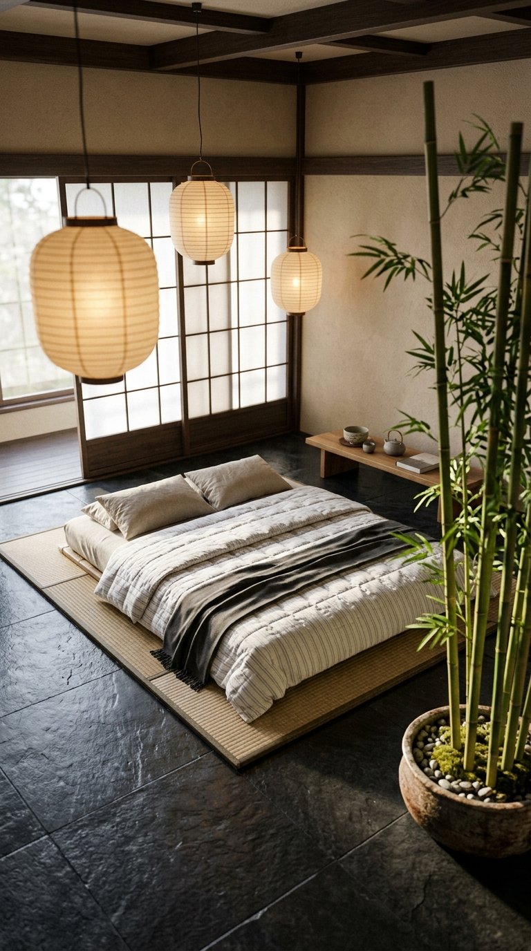 Japanese Futon-Style Bed