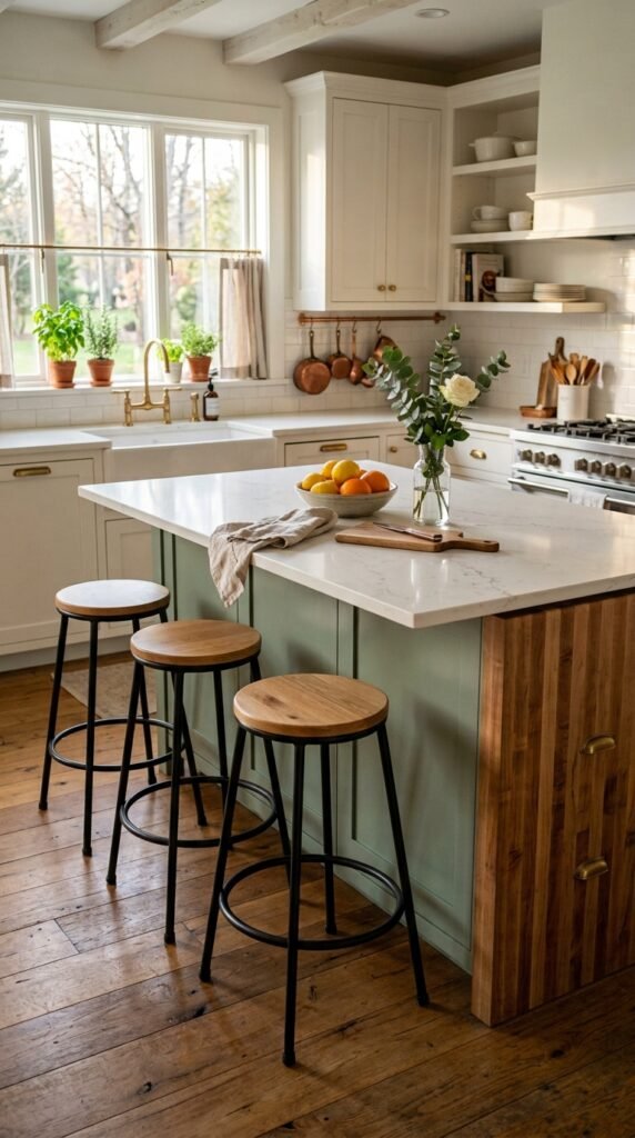 Kitchen Island With Contrasting Color