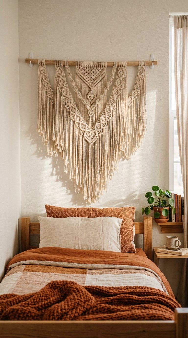 Macrame Wall Hanging Headboard