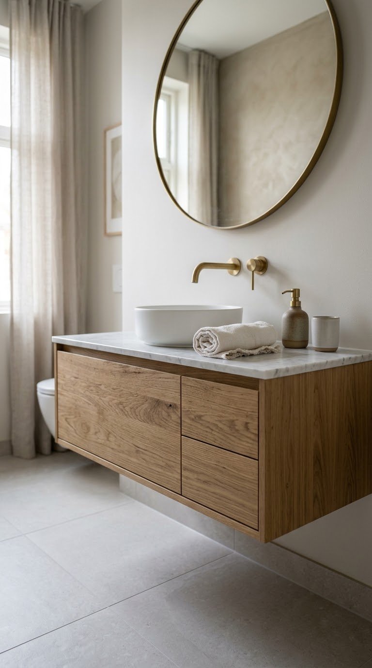 Mount a Floating Vanity to Show the Floor