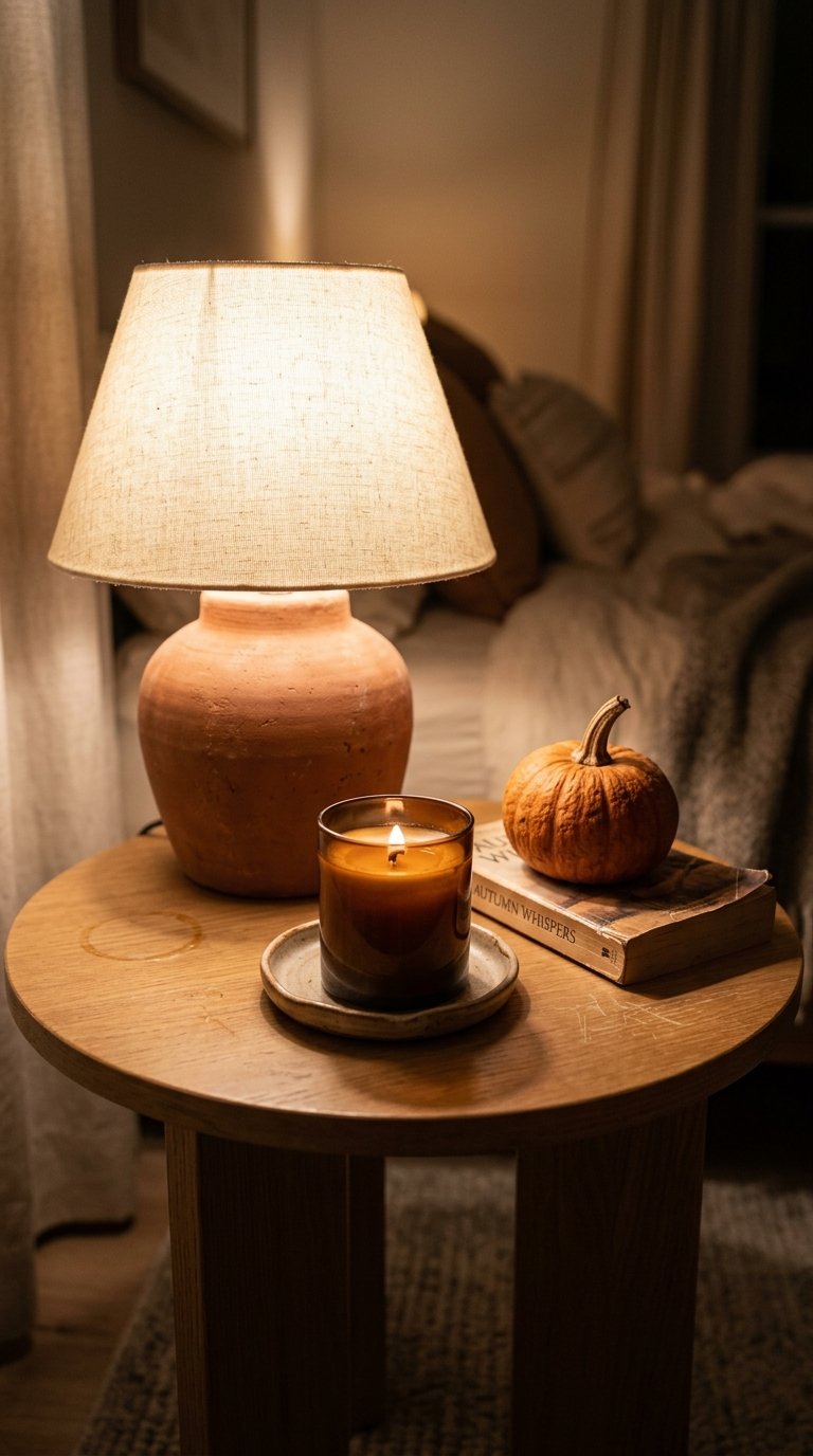  Nightstand as a Fall Vignette