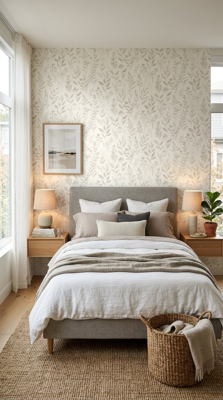 Peel-and-Stick Wallpaper on One Wall