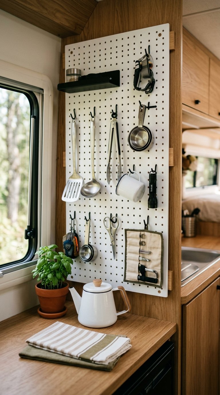 Pegboard in the Kitchen