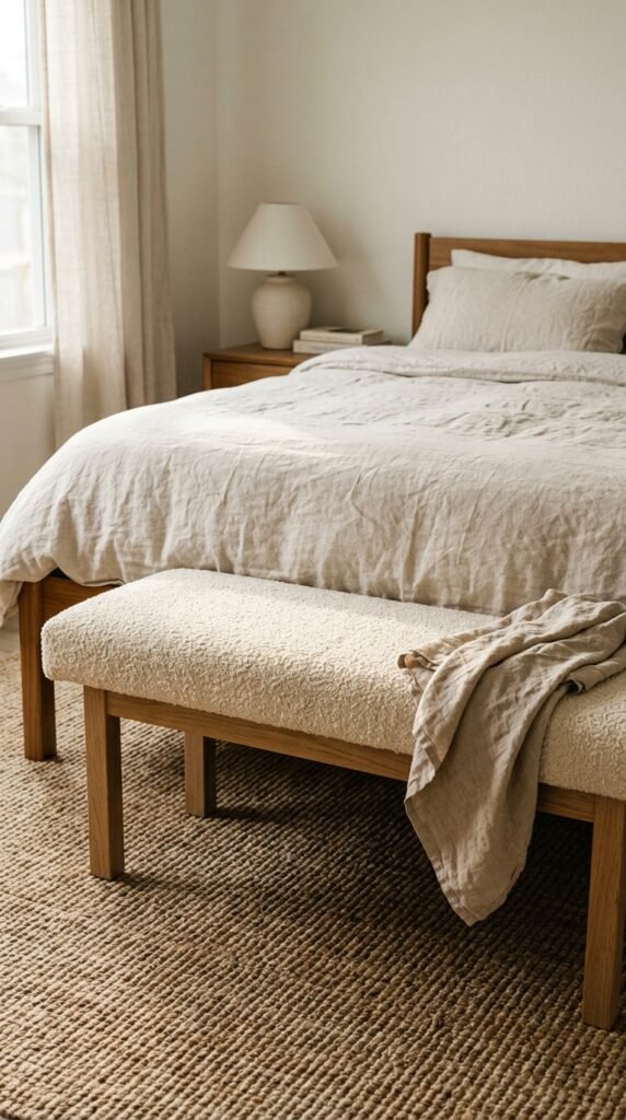 Place a Low Bench at the Bed Foot