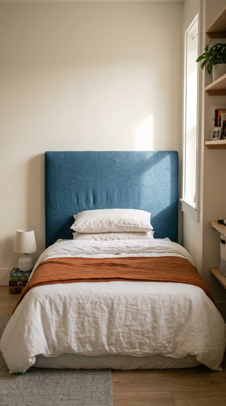 Plywood and Fabric Upholstered Headboard