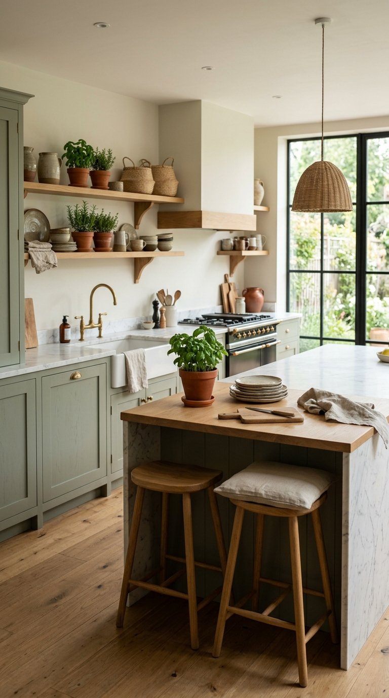 Sage and Terracotta With Natural Wood