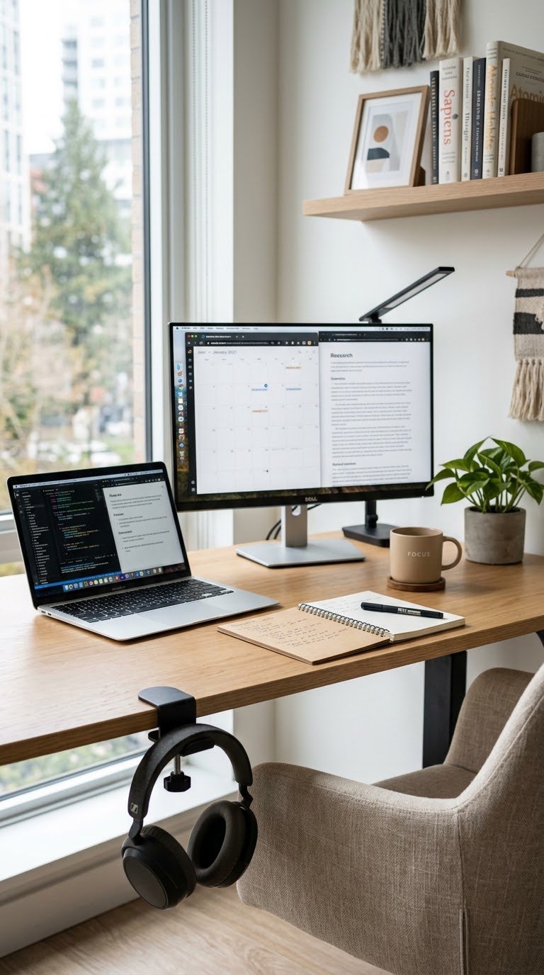 Set Up a Headphone Hook on the Desk Edge