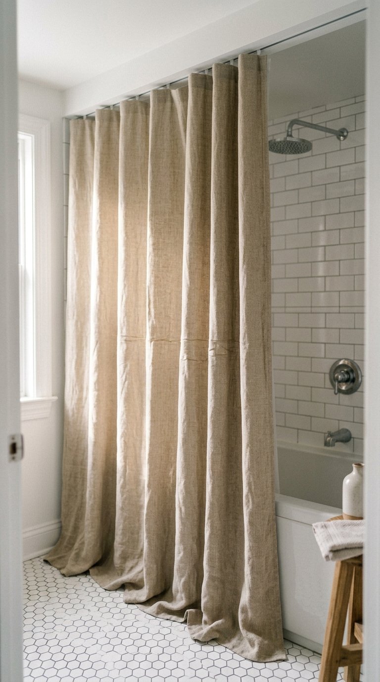  Shower Curtain for a Linen or Textured One