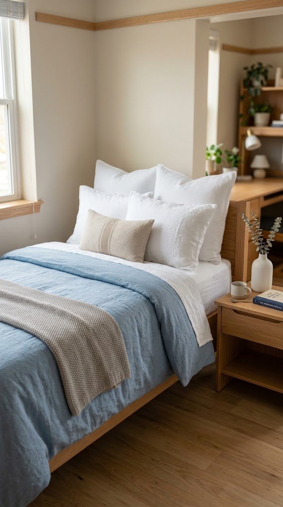 Start With Light Blue Bedding as Your Room's Foundation