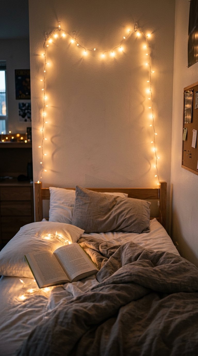 String Lights Headboard