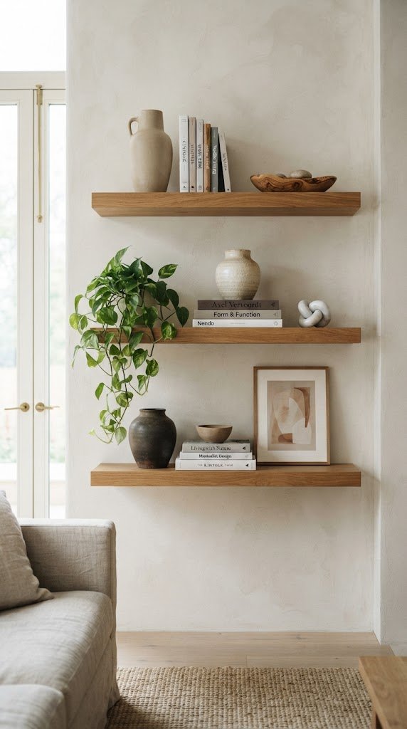 Style Open Shelves With the Rule of Three