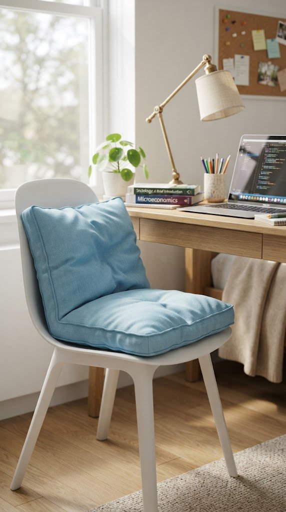 Swap Your Desk Chair Cushion for a Sky Blue One