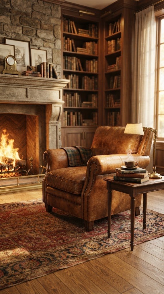 The Leather Club Chair With Nail Head Trim