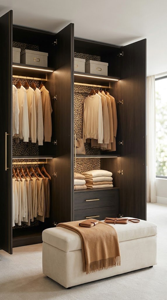 Use Leopard Wallpaper Inside Your Closet or Wardrobe