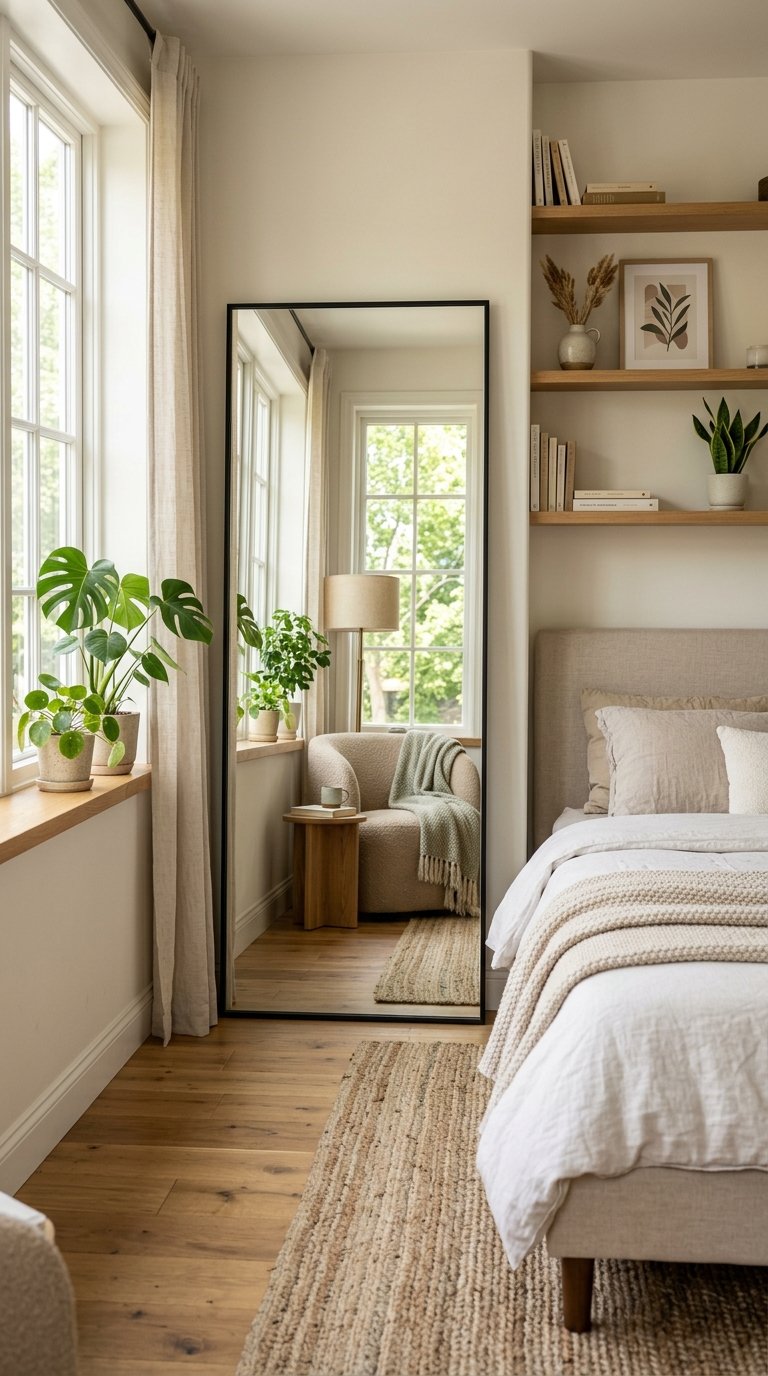 Use Mirrors Strategically to Double Perceived Space
