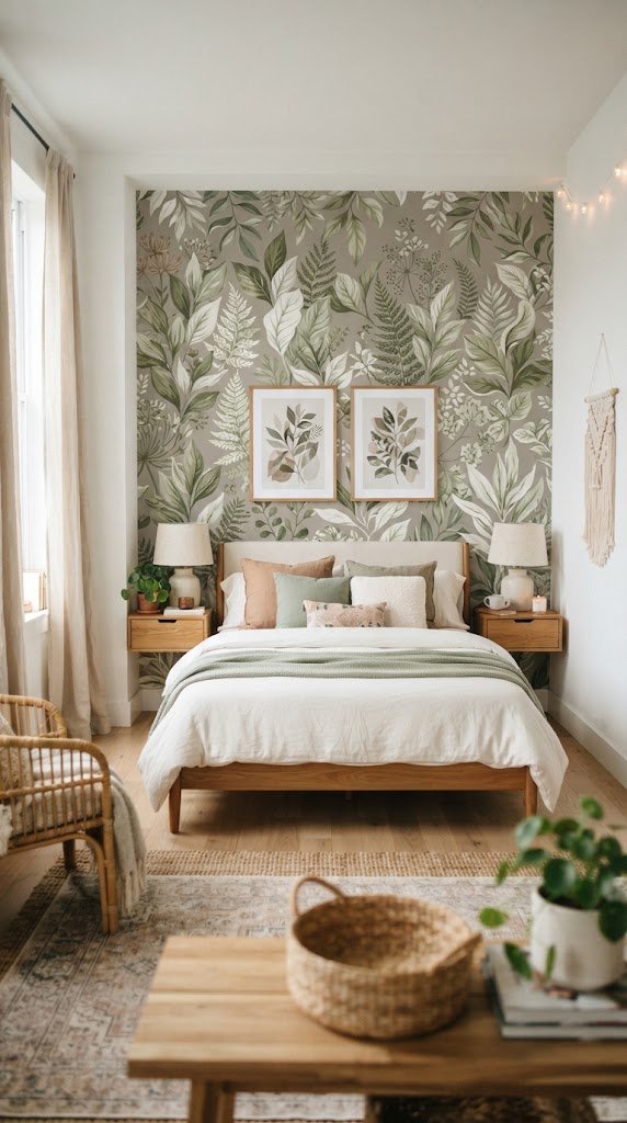 Use Removable Wallpaper on One Feature Wall