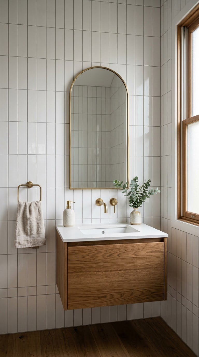 Use Vertical Subway Tiles to Draw the Eye Up
