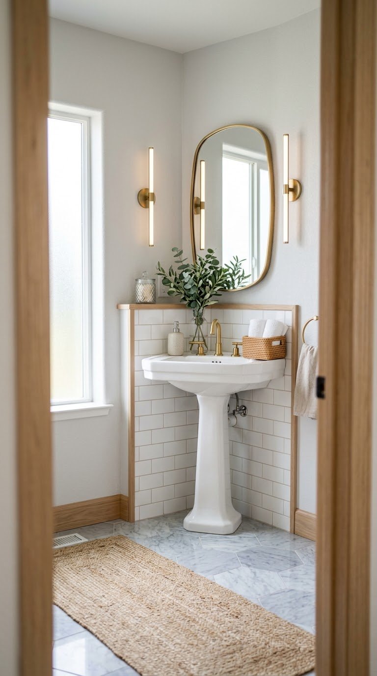 Use a Corner Sink to Maximize Floor Space