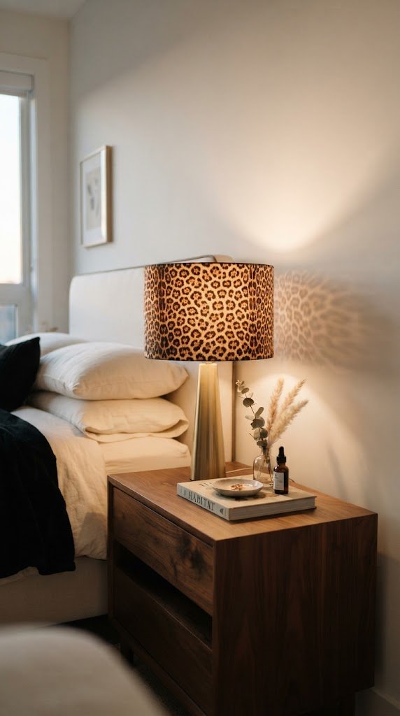 Use a Leopard Print Lampshade as Functional Decor