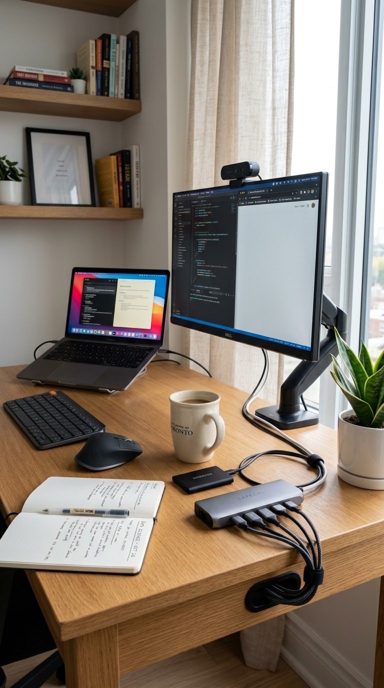 Use a Multi-Port USB Hub at Desk Level