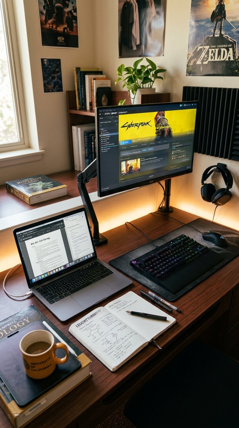 Your Desk for Both Studying