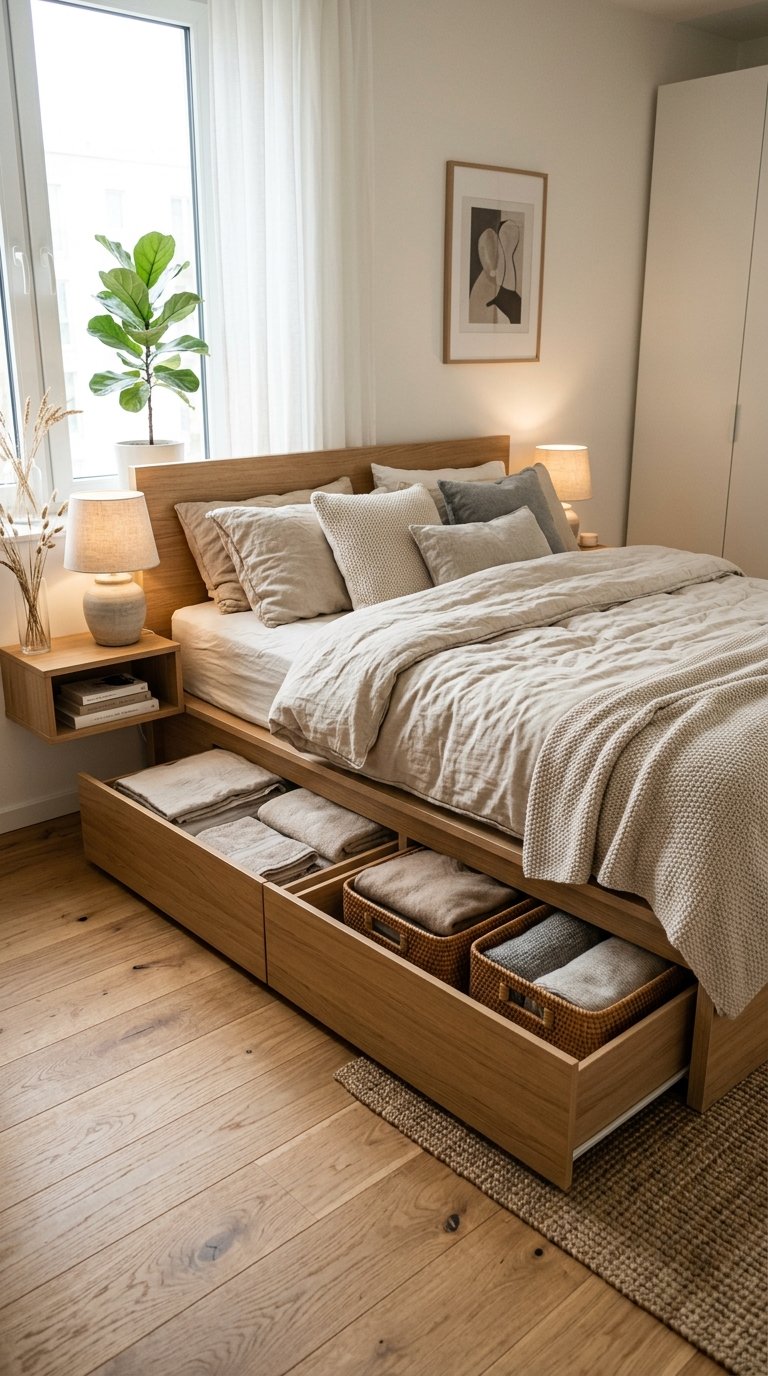 a Bed Frame With Built-In Storage