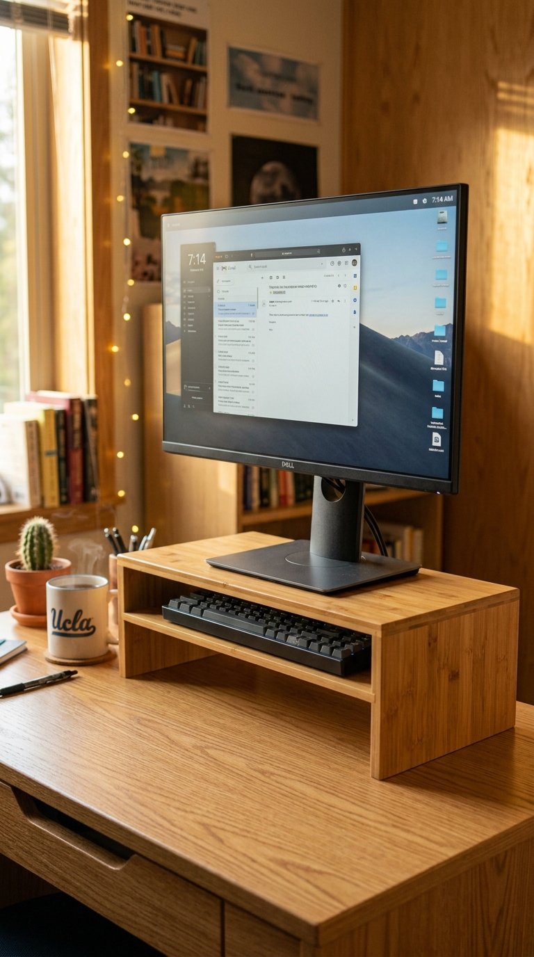 a Monitor Riser With Built-In Storage