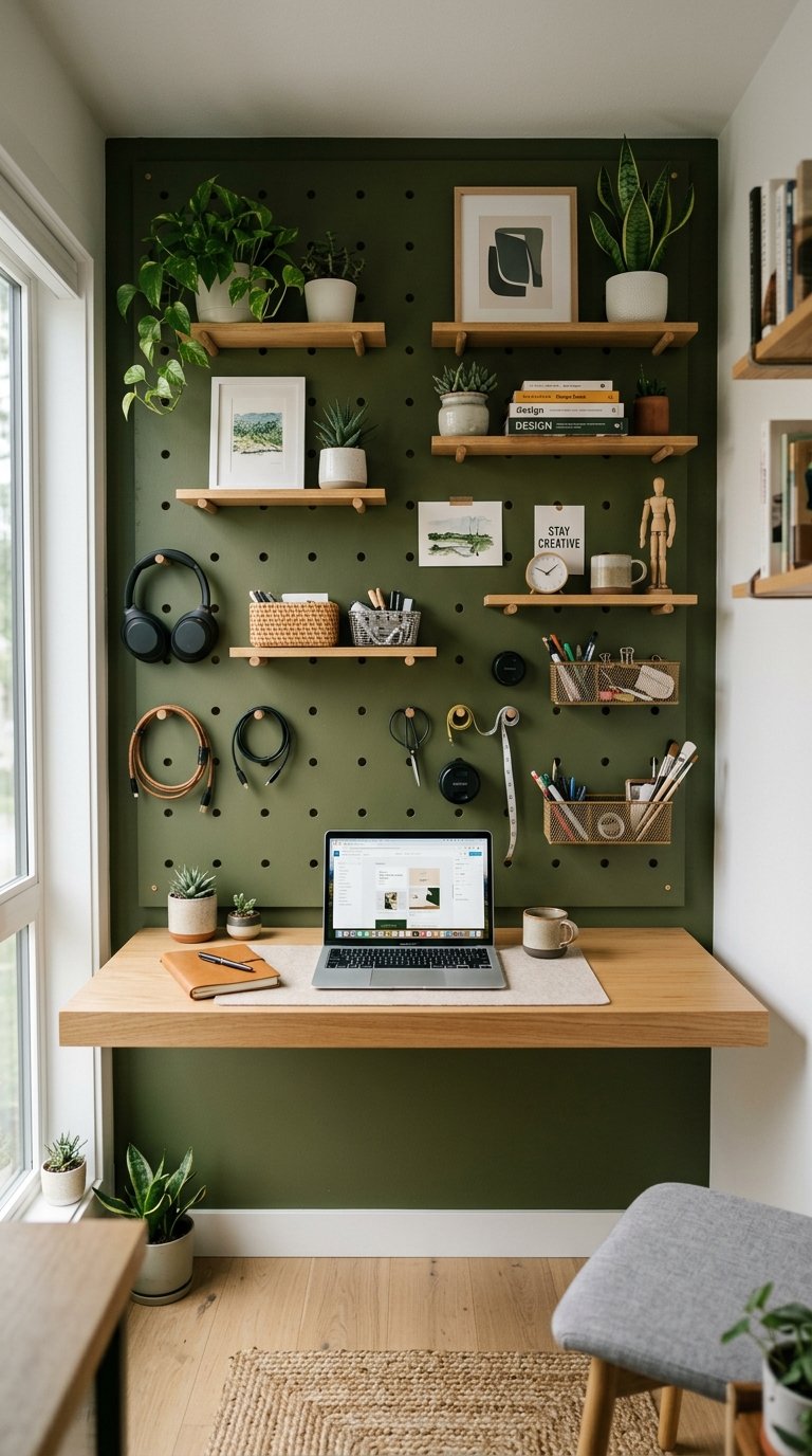 a Pegboard Storage System on One Wall