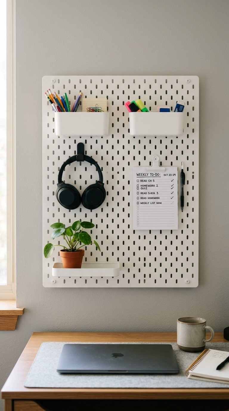a Pegboard for Vertical Storage