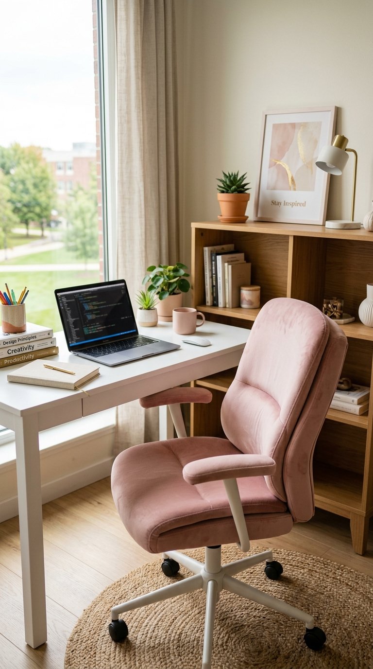 a Pink Desk Chair as Your Statement Piece