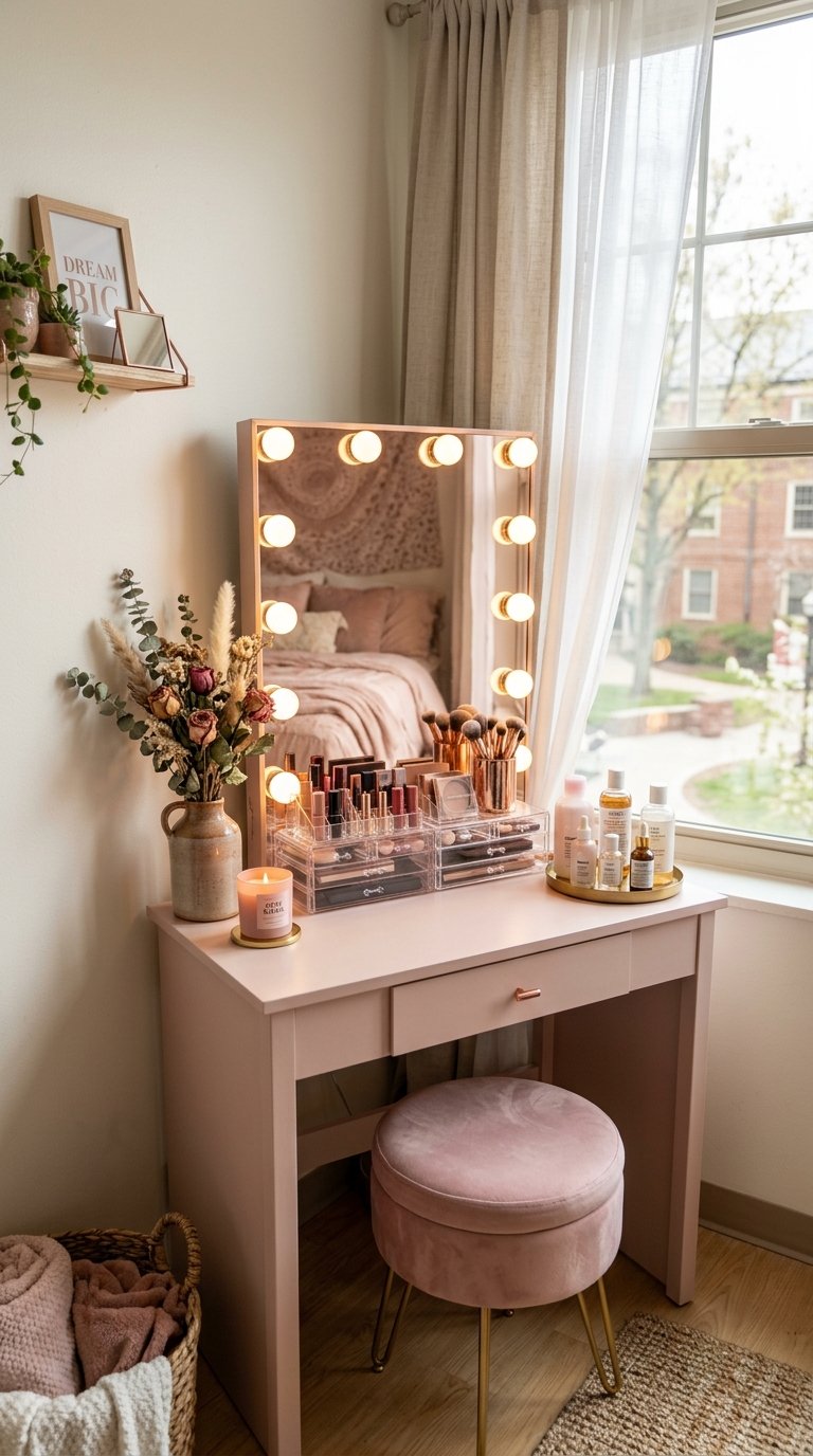 a Pink Vanity Corner