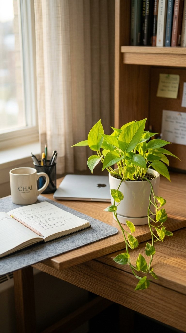 a Plant to the Desk Corner
