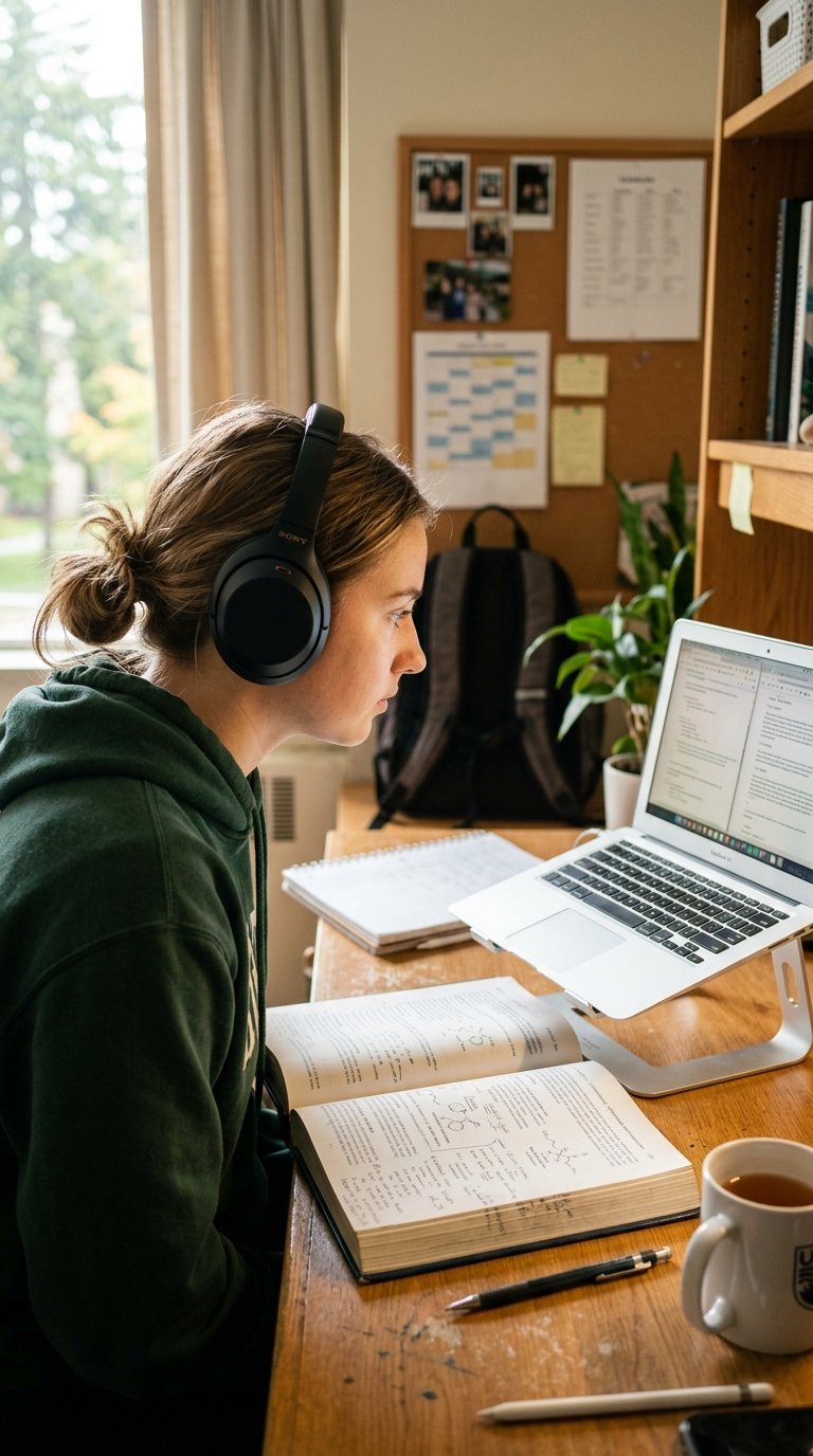 a Study Zone With Acoustic Privacy