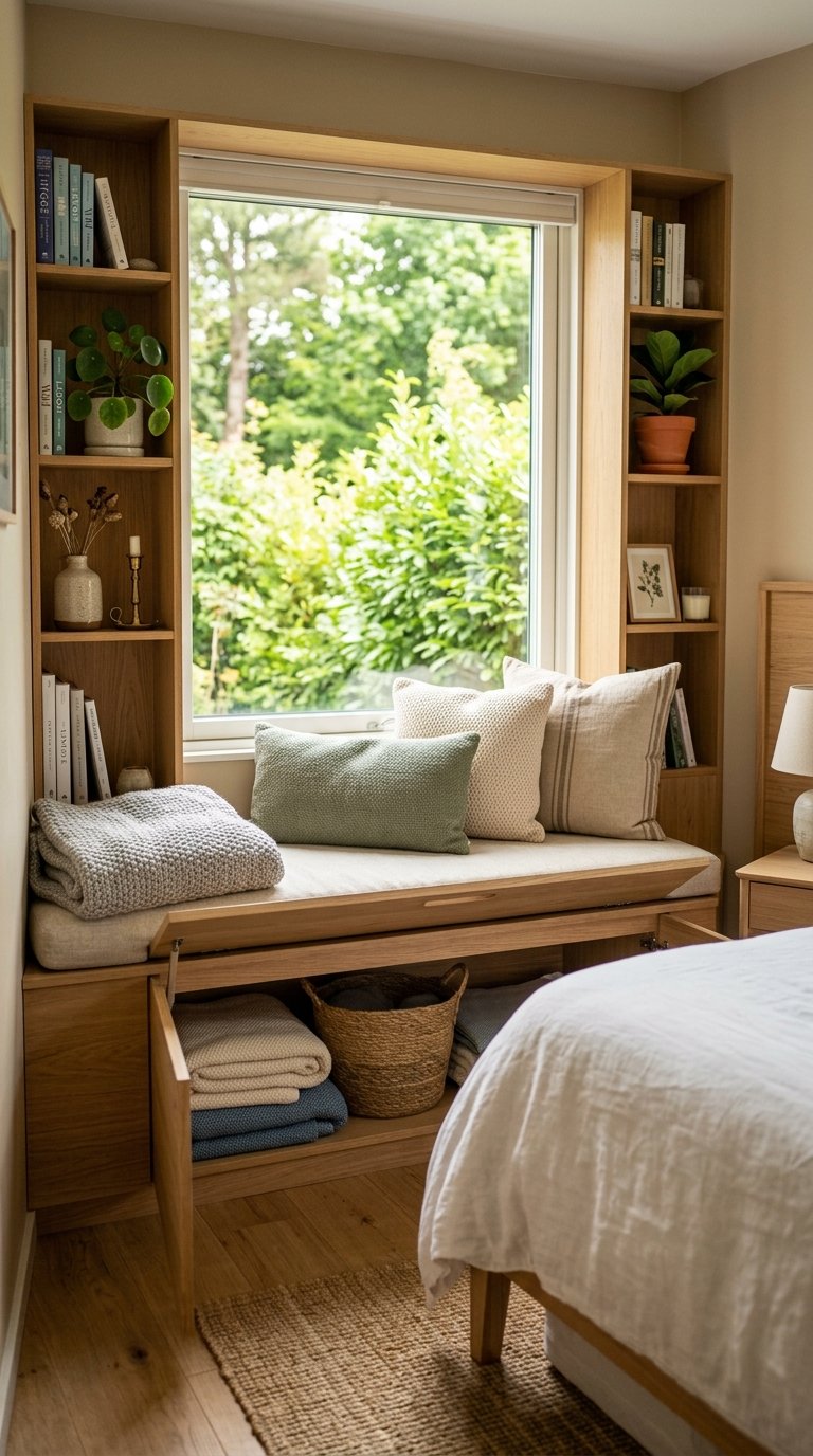 a Window Seat With Hidden Storage