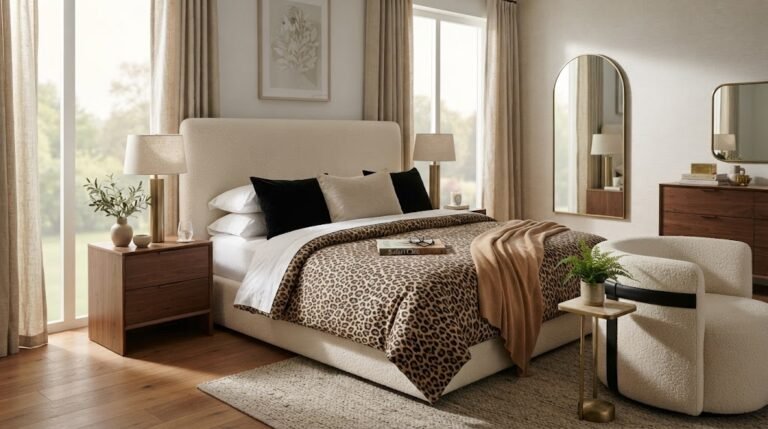 leopard print bedroom
